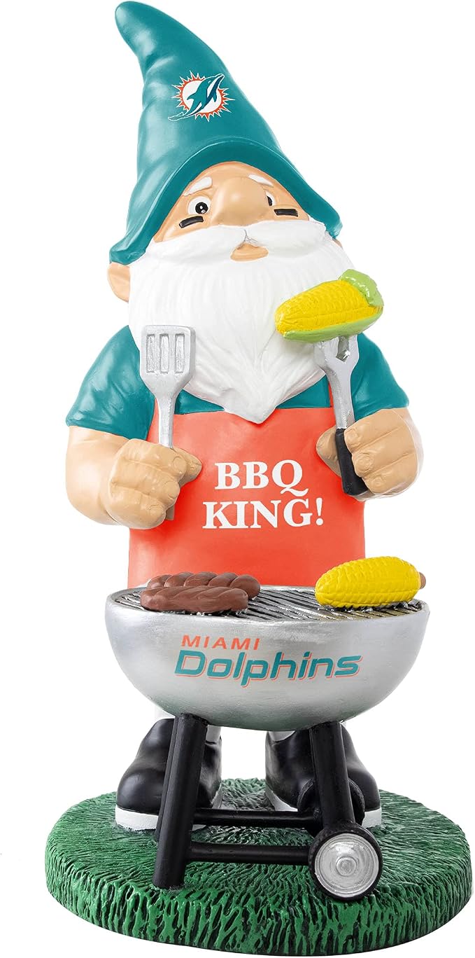 FOCO NFL Unisex-Adult NFL Team Logo Grill Garden Statue Outdoor Gnome 10"