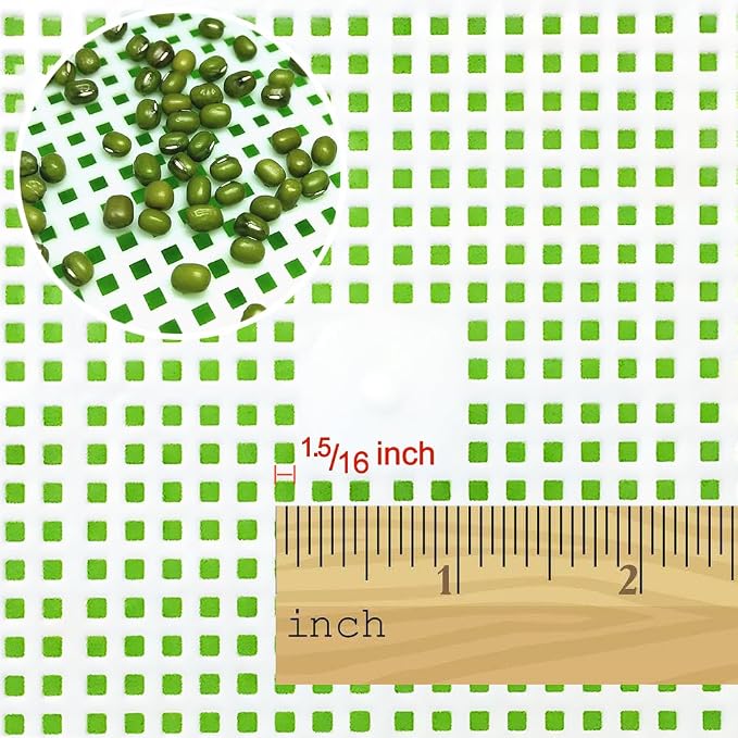 Seed Sprouter Tray with Lid BPA Free PP Sprouting Kit for Beans, Wheatgrass | Food-Grade PP, Soil-Free Large Capacity, Drainage Sprouting Kit for Mung Beans, Microgreens & Hydroponic Growing