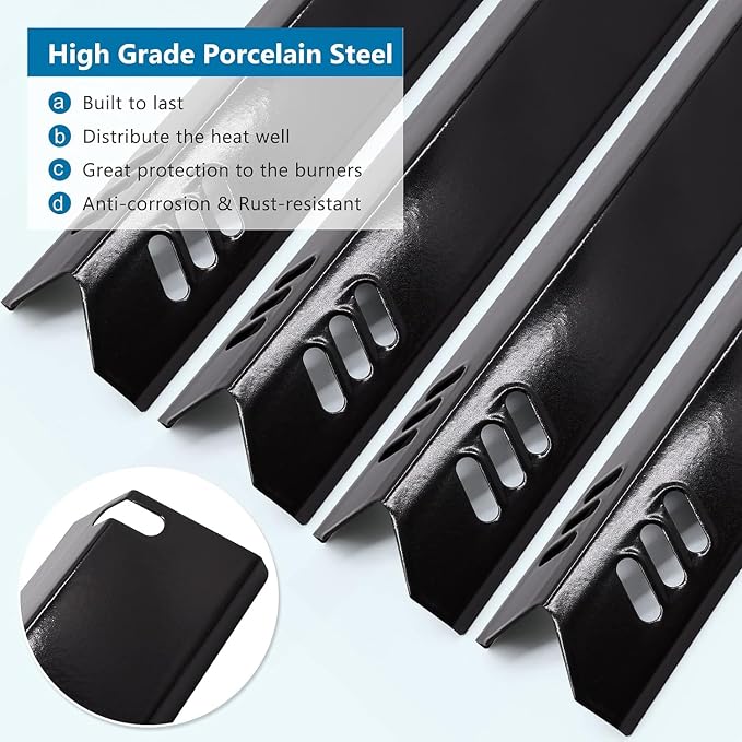 Criditpid Grill Heat Plates Shields for Dyna-Glo DGB610SSP, DGF600SSP, DGF493BNP, DGF510SBP, 15 inch Heat Tents for Outdoor Gourmet GR2205720-OG-00, GR2205723-OG-00, BHG, Backyard Grill Parts, 6-Pack
