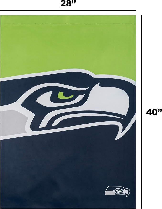 NFL Double Sided Team Logo Vertical Flag (40" x 28")