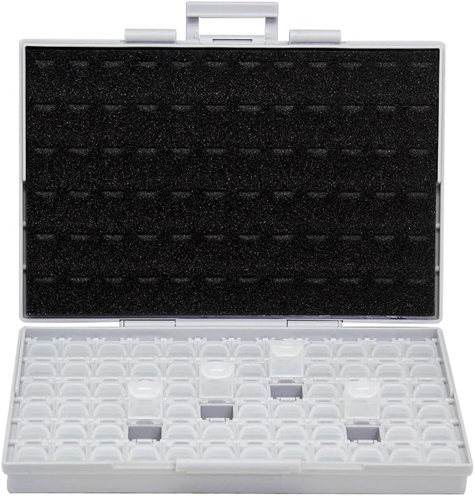 AideTek BOX-ALL 72 empty Enclosure box SMT SMT components Organizer Labels