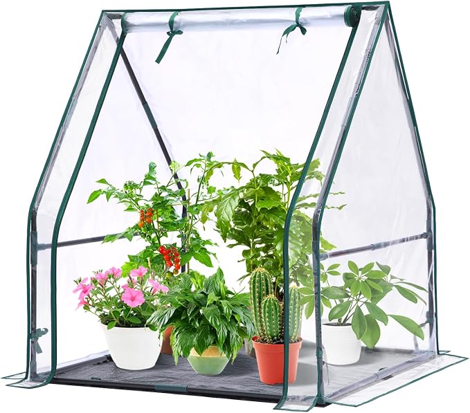 Mini Greenhouse for Indoor Outdoor: Ohuhu Portable Green House with Waterproof Pad for Small Plants Nursery Germination, 36"x36"x42" Light Duty Cover Tent Humidity Dome Seedling Accessory