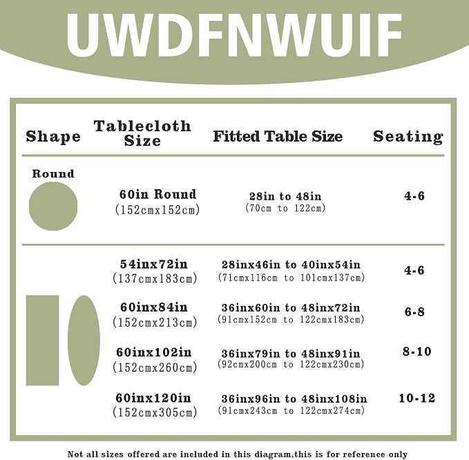 Green Print Outdoor Oval Tablecloth with Umbrella Hole 60" x 84" Waterproof Zipper Table Cloth for Patio Table - Ideal Tablecloths for Picnics, Camping, and Yard Use
