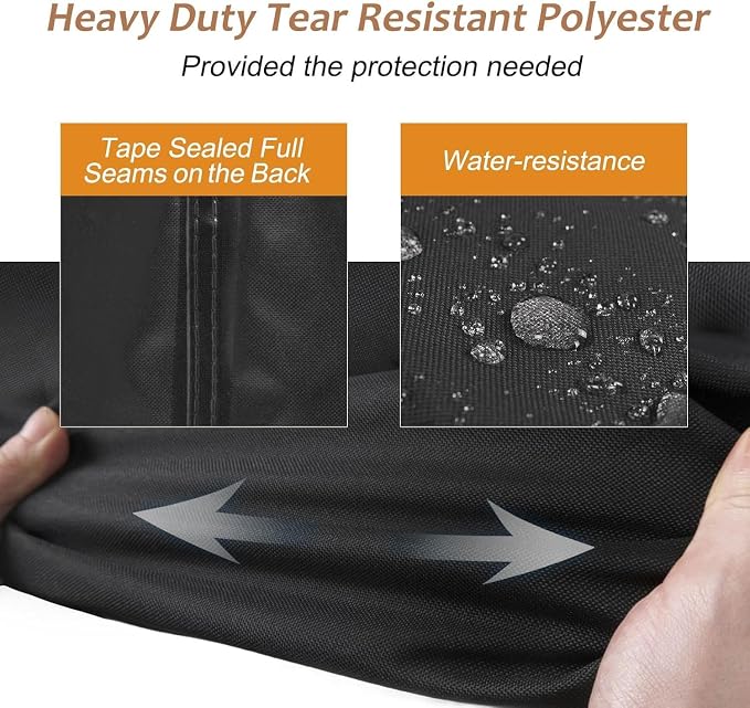 NettyPro Riding Lawn Tractor Mower Cover Waterproof Heavy Duty Outdoor Lawnmower Protection with Storage Bag, Fits Decks Up to 54"