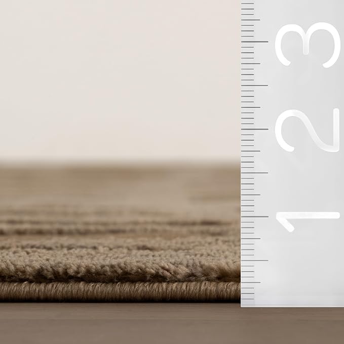 nuLOOM Kailani Sand Abstract Washable Area Rug, 3' x 5' | Nuloom Kailani Abstract 3' x 5' Machine Washable Accent Rug for Living Room Bedroom Dining Room Entryway, Sand