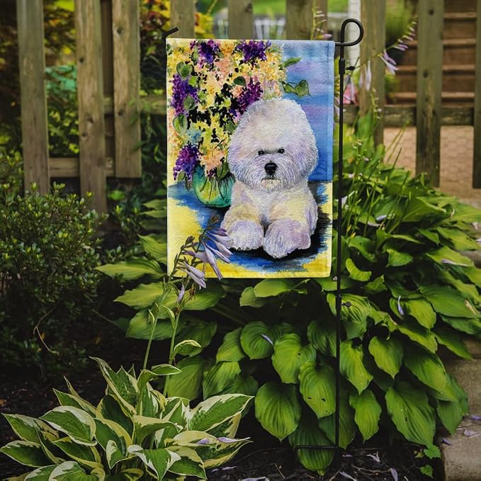 Caroline's Treasures SS8295GF Bichon Frise Garden Flag Mailbox Flag Decorative Yard Flag Banner Outside Patio Artwork Yard Flower Beds, Garden Size, Multicolor