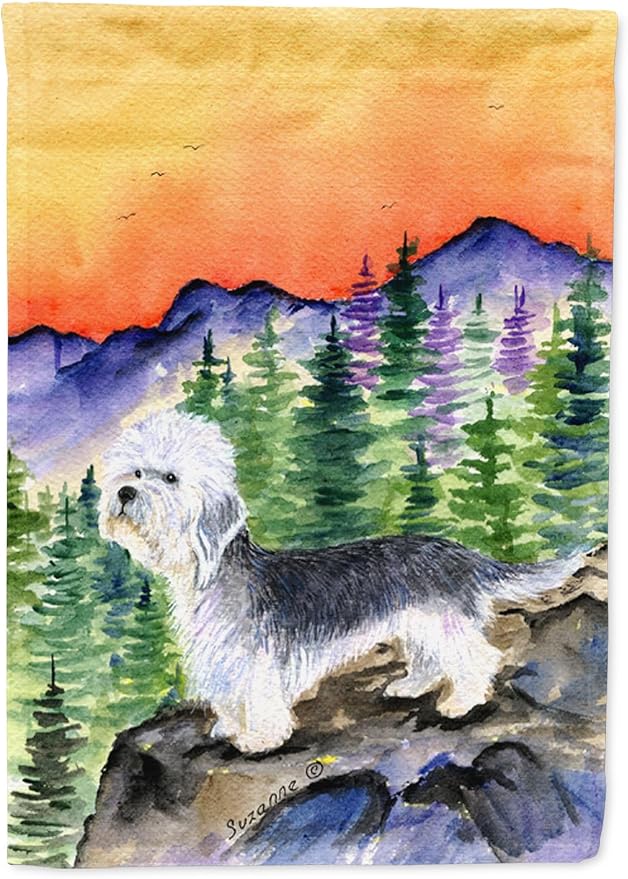 Caroline's Treasures SS8222GF Dandie Dinmont Terrier Garden Flag Mailbox Flag Decorative Yard Flag Banner Outside Patio Artwork Yard Flower Beds, Garden Size, Multicolor