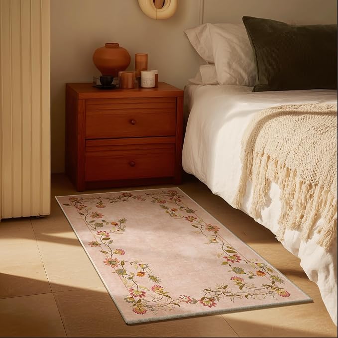 2x3 Washable Small Rugs for Entryway: Door Mat Indoor Entrance Stain Resistant Non Slip Rubber Backed Low Pile Soft Throw Area Rugs for Bedroom Kitchen Front Door Indoor Entrance Foyer Entry