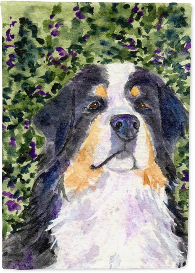Caroline's Treasures SS8830GF Bernese Mountain Dog Garden Flag Mailbox Flag Decorative Yard Flag Banner Outside Patio Artwork Yard Flower Beds, Garden Size, Multicolor