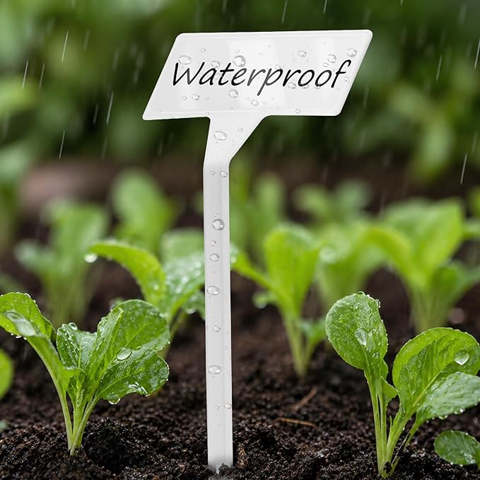 KINGLAKE GARDEN Plant Labels 50 Pack 11.8 Inch Large Garden Labels Plastic | Waterproof Garden Markers Signs Tall Plant Name Tags for Outdoor Indoor Seedlings Plants Vegetables Herbs Flowers (50 Pack)