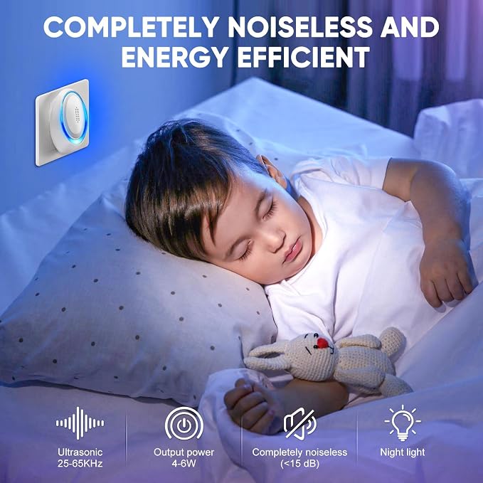 2026 Upgraded Ultrasonic Pest Repeller Indoor, Pest Control Insect Plug in, Mouse Repellent Indoor, Electric Rodent Repellent Plug-in for Roach, Bugs, Ant, Mosquito, Mice, Spider, Rat,6 Pack