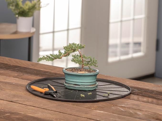WeatherTech 15" Plant Mats/Coasters - for Floor Protection from Planter Spills, leaks and Soil (8A15CST2PKGR)- Grey (2-Pack)