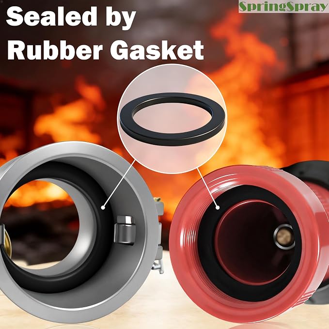 1-1/2" NPSH Aluminum Camlock Fitting Coupling With Heavy-Duty Industrial Fire Hose Nozzle Fire Equipment Constant Flow Fog Nozzle