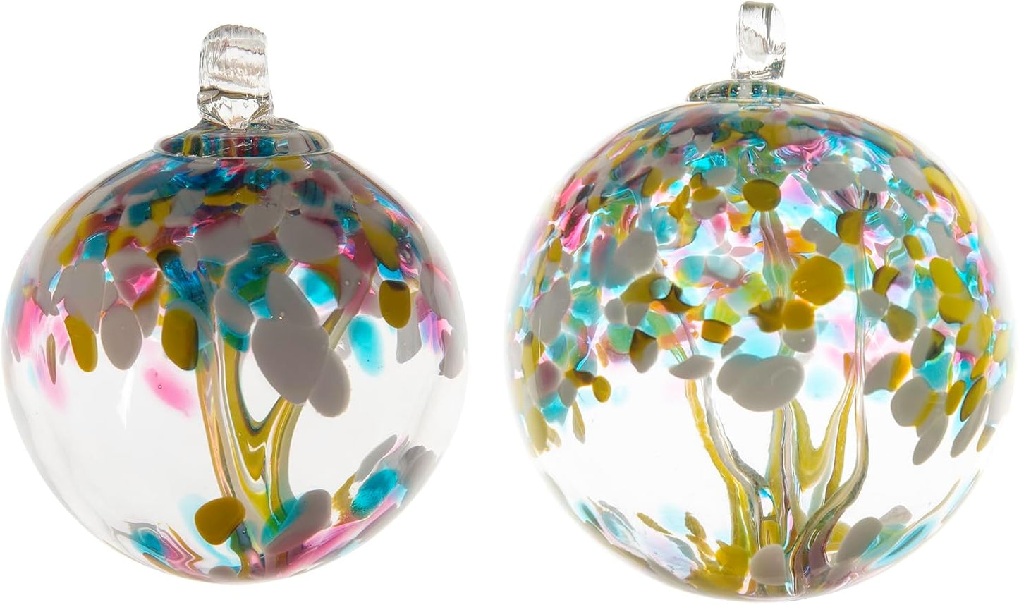 Dale Tiffany AS22228-D6 Tree of Life Glass Gazing Ball, Spring, 6"