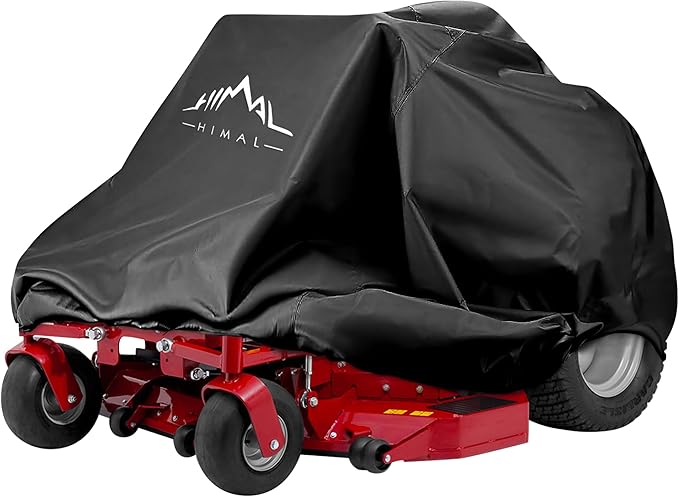 Himal Outdoors Zero Turn Mower Cover, Heavy Duty 600D to 60" | Water-Resistant Coating,Polyester Oxford, UV Protection, Universal Fit, Drawstring & Cover Storage Bag, Mower Protector