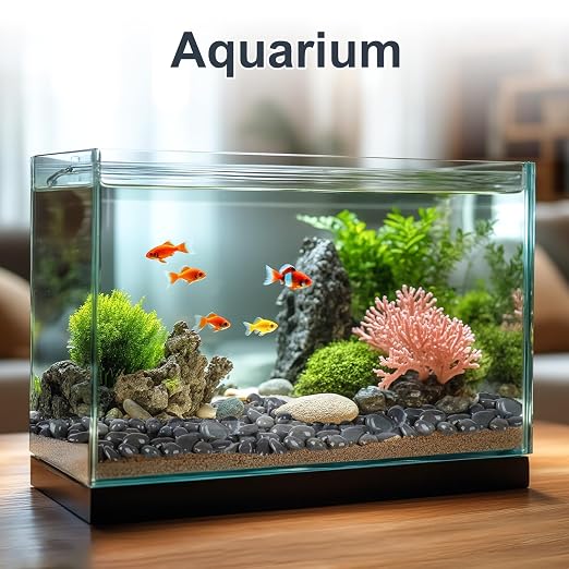 Pulovin 20 lbs River Rocks for Landscaping, 1-2 inch Natural Rocks for Aquarium, Fish Tank, Decorative Garden Stones for Plants, Flower Pots, Vase, Walkways