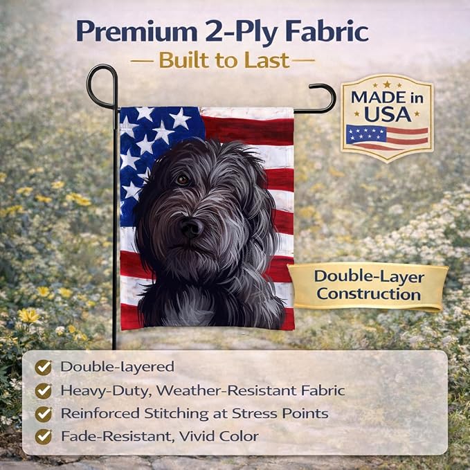 Caroline's Treasures CK6601GF Lagotto Romagnolo American Flag Garden Flag Mailbox Flag Decorative Yard Flag Banner Outside Patio Artwork Yard Flower Beds, Garden Size, Multicolor