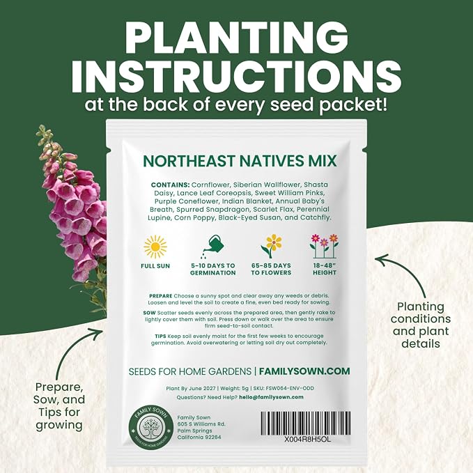 Foxglove Mixed Colors – 800 Seeds for Planting – 2026 Season – 5 Gram Pouch