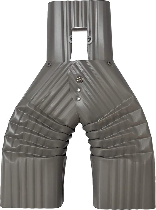 Aluminum 3x4 Downspout Diverter for Rain Barrels | Made in The U.S.A. | Includes Screws & Instructions | Easy DIY for 3x4 Downspouts (Terratone Bronze (Light))