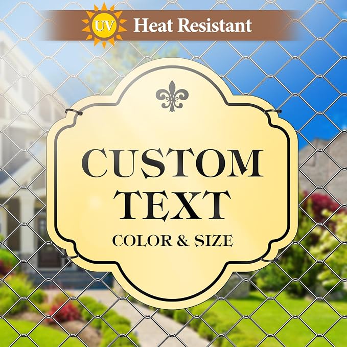 Custom Sign - Custom Sign Outdoor Metal,Personalized Metal Signs for Outside,Yard,Wall,Office,Business,Garden,Gate,Porch,Garage Ultra Clear Waterproof 18 x 18 inch