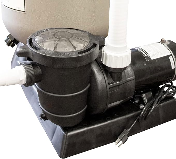 SWIMLINE HYDROTOOLS Model 722061S Hydro-Flo Above-Ground Pool Replacement Pump, Horizontal Discharge - 1.5 HP, 5,940 GPH, 115V/60Hz, Single Speed, for Sand, Cartridge & DE Filter Systems | Above-ground Pool Pump, 1.5 HP, 5, 940 GPH, Horizontal Discharg...