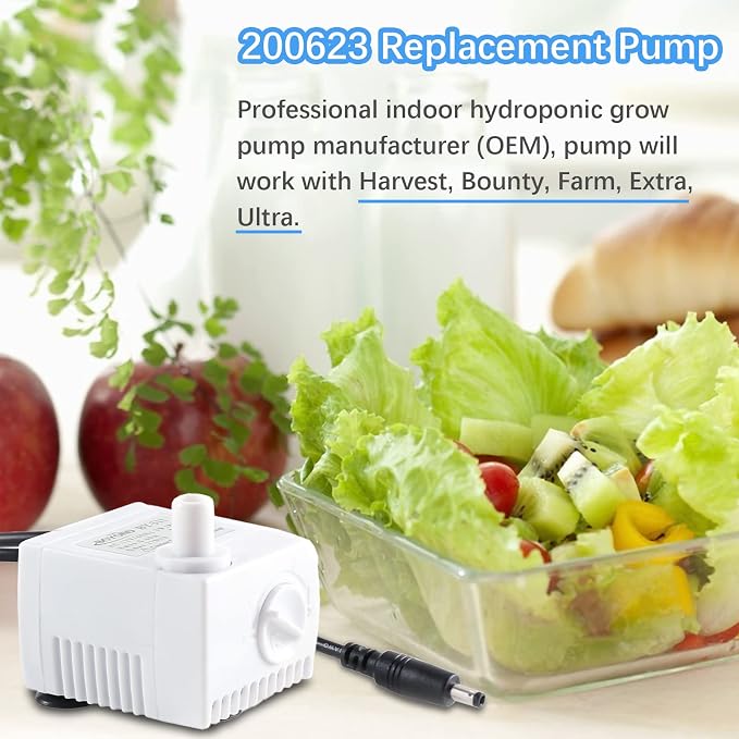 200623 Aero-Garden Pump with 20 Filters | Ultra Quiet Pump Fit for Harvest Elite, Bounty, Farm, Extra, Ultra Hydroponics System
