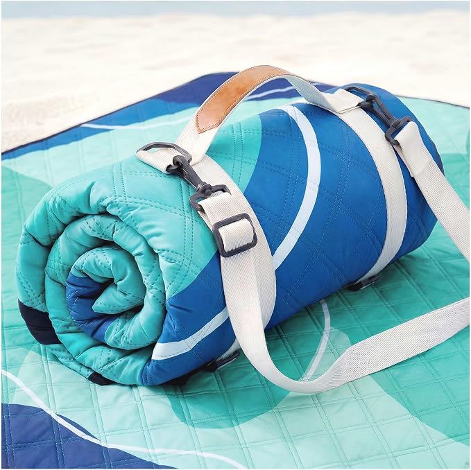 Genovega Waterproof Beach Blanket Picnic Outdoor Mat Rug Oversized Women Mexico Vacation Trip Hawaii Gift Costa Rica Must Have Resort Rio de Janeiro Bahamas Punta Cana Essential Waikiki Palm Spring