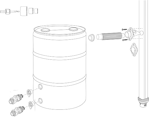 DIY Rain Barrel Diverter and Parts Kit by Aquabarrel | Rain Water Diverting and Collection System for RainBarrels