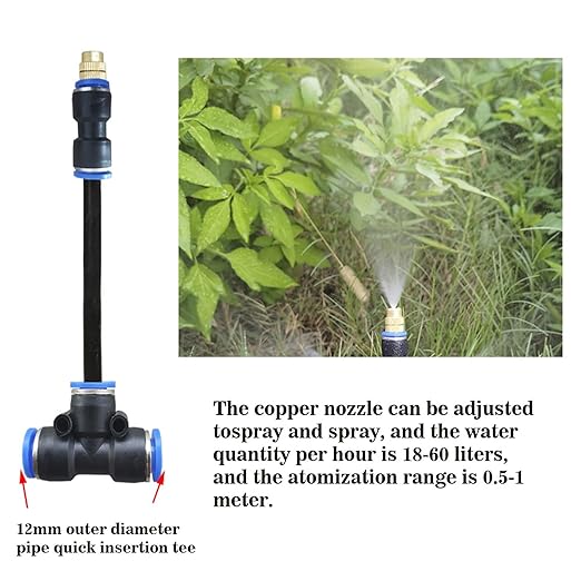 Update Drip Irrigation Kit, 82FT Automatic Watering System with 20 Replaceable 360° Bendable Sprayers, Atomizing Copper Nozzles for Garden, Plant, Lawn, Patio and Yard.(20)