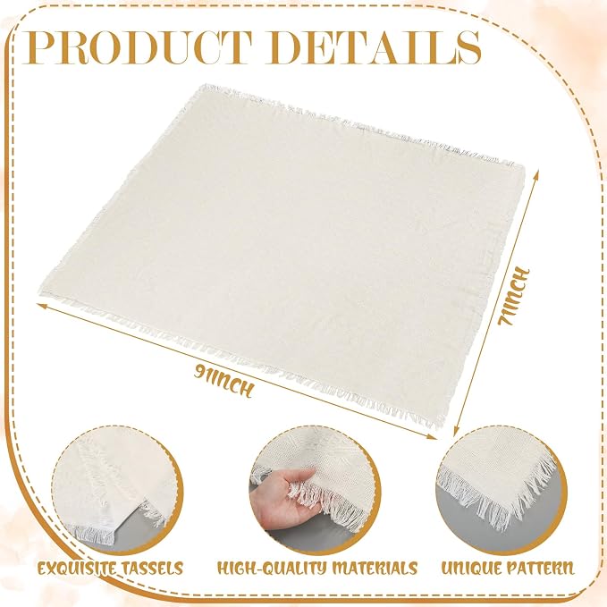 Beeveer Extra Large Outdoor Picnic Blanket with Table Runner Napkins and Floor Pillows Cushions for Picnic Party Camping Wedding Bachelorette Birthday Baby Shower Decor(71x91'',Beige,6 Set)