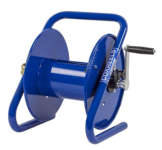 Coxreels 112-3-150-CM Caddy-Mount Portable Hose Reel, 4,000 PSI, Holds 3/8" x 150' Length Hose, Hose Not Included,Blue