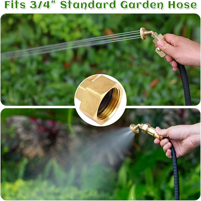 Misting Nozzle,Heavy Duty Garden Hose Mister Nozzle, Adjustable Water Spray Pattern From Powerful Jet To Mist,Ideal For Misting Delicate Plants (8-Hole, 2)