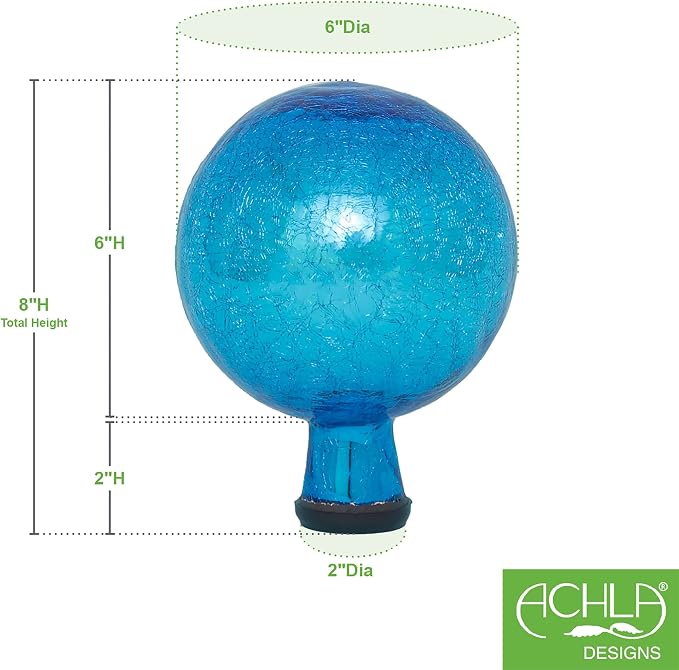 ACHLA Designs 6-Inch Gazing Globe, Teal, Small