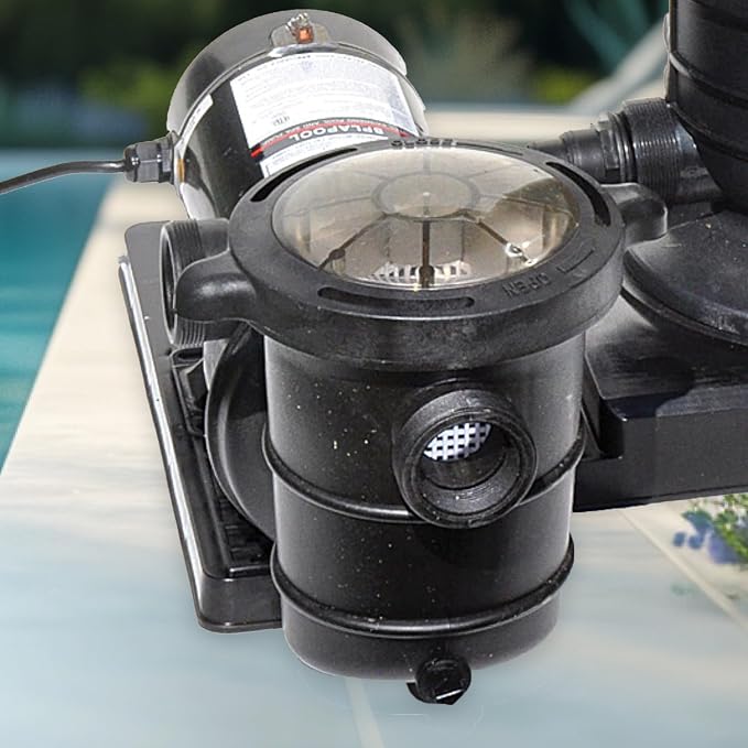 SWIMLINE HYDROTOOLS Above-Ground Pool Motor Pump, 2-Speed, Hydro-Flo 1 HP w/ 5280 GPH, Horizontal | Variable Dual-speed Above-ground Pool Pump, 1.0 HP, 5, 280 GPH, Horizontal Discharge, Strainer Basket, 115V, DOE-certified