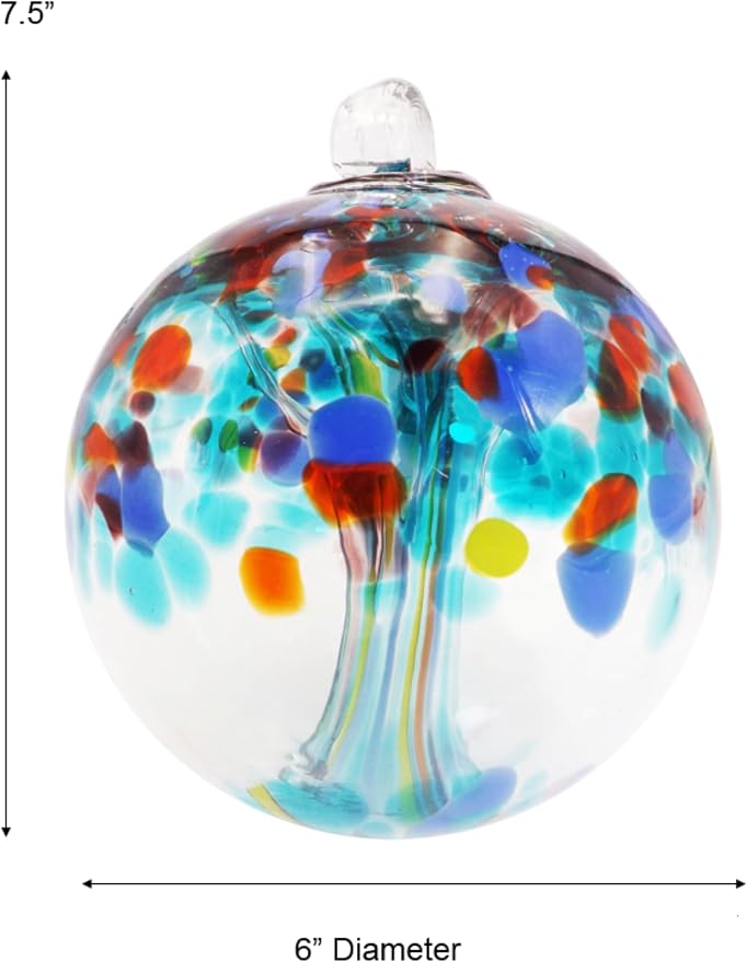 Dale Tiffany AS22238-D6 Tree of Life Glass Gazing Ball, Devotion, 6"