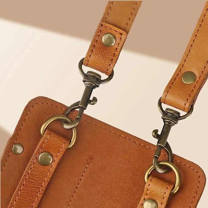 Leather Multi-Way Florist Tool Pouch - 4 Pocket Waist Shoulder Gardener Bag | 4 in 1 Organized Holder, Versatile Waist/Crossbody Carry,Adjustable Strap, Wearable Utility Pouches, Handy Cell Phone Holster
