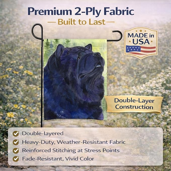 Caroline's Treasures SS7008GF Chow Chow Garden Flag Mailbox Flag Decorative Yard Flag Banner Outside Patio Artwork Yard Flower Beds, Garden Size, Multicolor