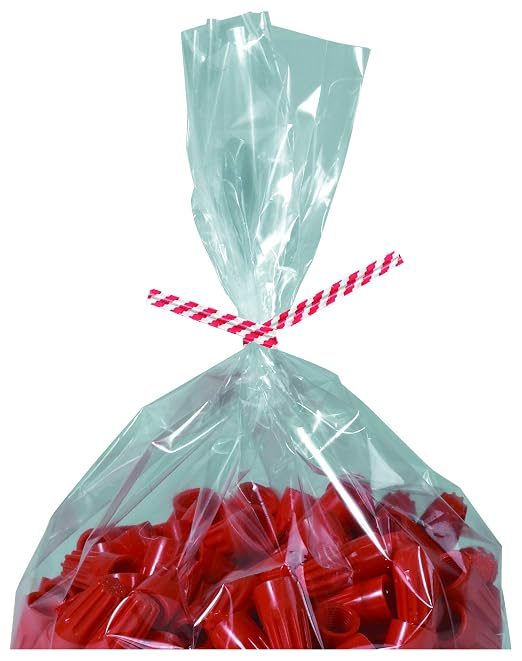 Aviditi Reusable Candy Stripe Paper Twist Ties, 6" Length, Use to Seal Bread, Gift, and Treat Bags or for Bundling Cables and Wires (Case of 2000)