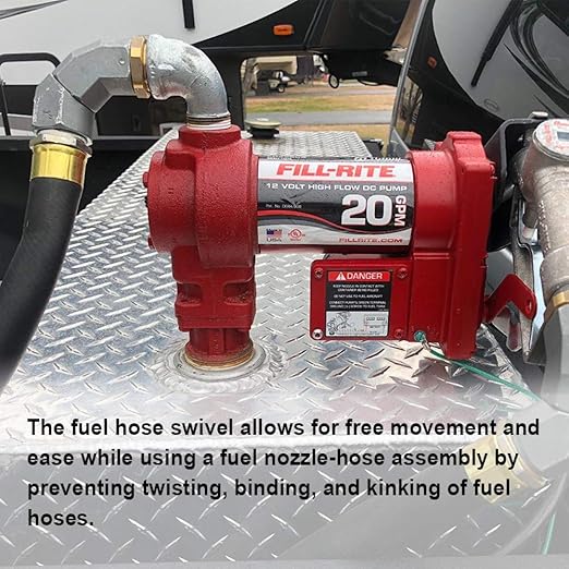 3/4 Inch NPT Fuel Hose Swivel 360 Rotating Connector for Fuel Nozzle Multi Plane Fuel Plane Swivel