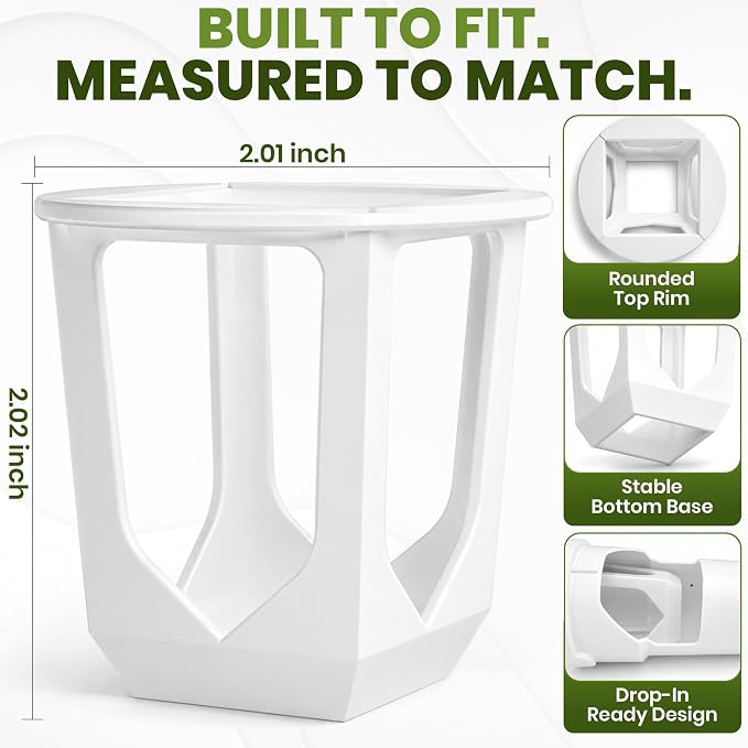 Dubbs Hardware 15-Pack Grow Cubes Compatible with Gardyn Hydroponic System - Reusable White PETG Pods for Indoor Gardening - Seed Starter Net Pots Custom Fit