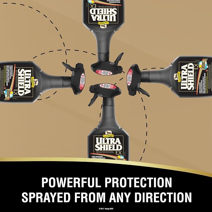 Absorbine UltraShield EX Combo 32oz Sprayer + 128oz Refill Insecticide, Kills & Repels Flies, Mosquitoes, Ticks, Fleas, Lice, Use on Horses, Dogs, Premises