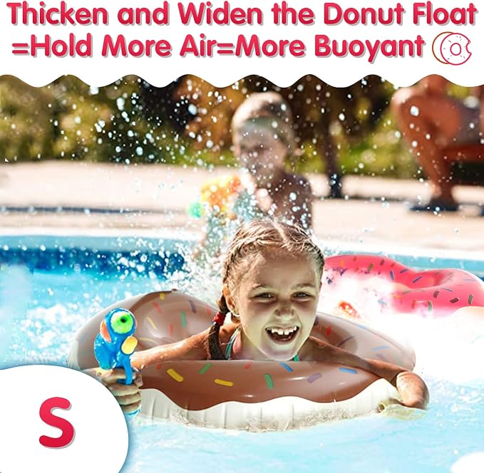DMAR Donut Pool Float - Donut Tube & Ring for Beach & Pool