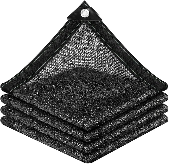 vensovo 40% Sunblock Shade Cloth Net Black Resistant - 8x20 Ft Garden Shade Mesh for Plant Cover, Greenhouse, Chicken Coop, Kennels, Tomatoes Plants