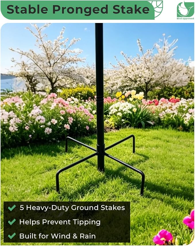 Metal Bird Bath for Outside 12" Tree of Life Birdbath Bowl with Stake | Adjustable Height Vintage Outdoor Bird Bath | Rust Resistant Easy to Clean for Garden Yard Lawn Decor Decor, Copper