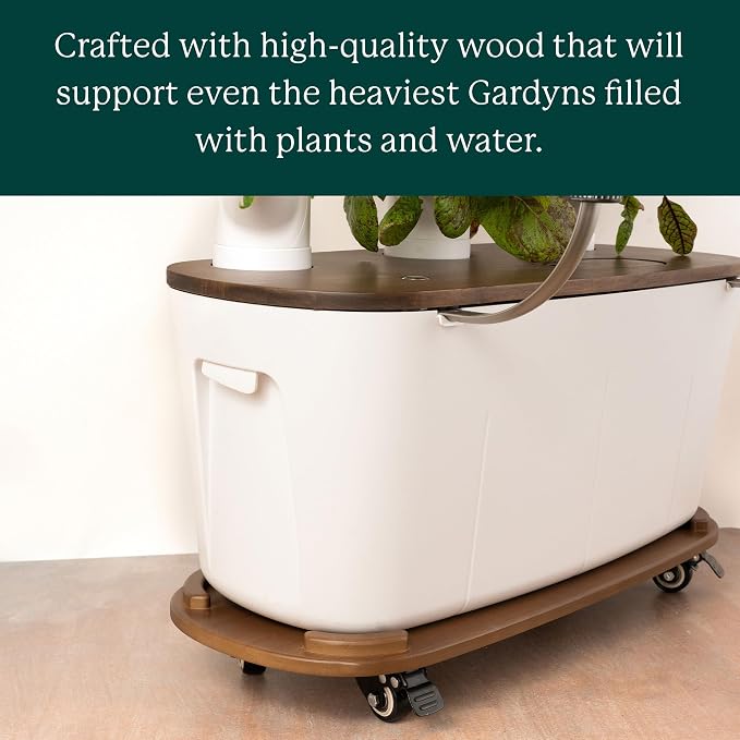 Gardyn Home Dolly - Mobile Rolling Cart for Hydroponics System | For hydroponics growing system kit & indoor garden tower, move systems while protecting floors from water & scratches