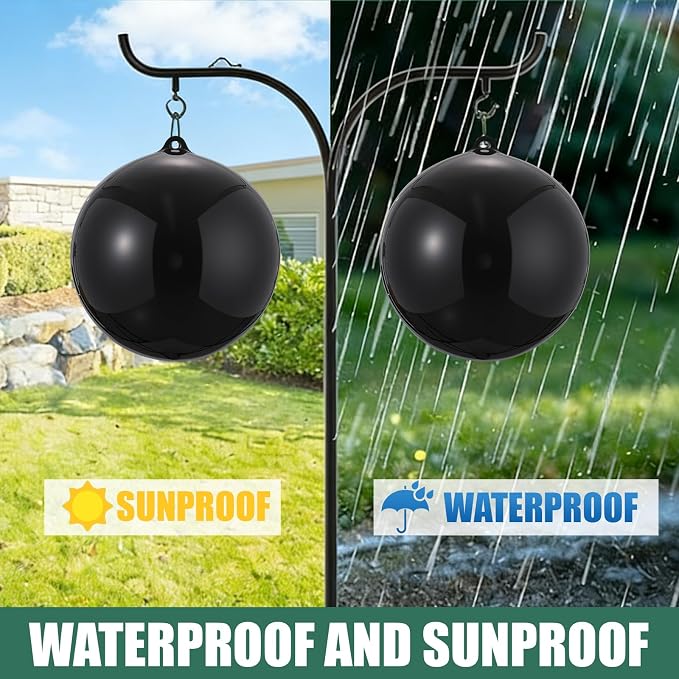 3 Pack Inflatable Fly Trap Balls 18inch Sticky Catcher for Black Yellow Greenhead Flies Outdoor Insect Control for Barn Stable Garden Greenhouse (Glue Not Included) (Fly Ball Trap)