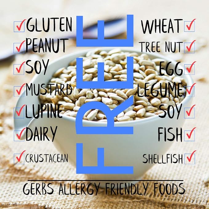 Gerbs Raw Sunflower Seed Kernels 14 oz. | No Artificial Additives, Resealable Bag | Mild & Crunchy | Top 14 Allergen-Free
