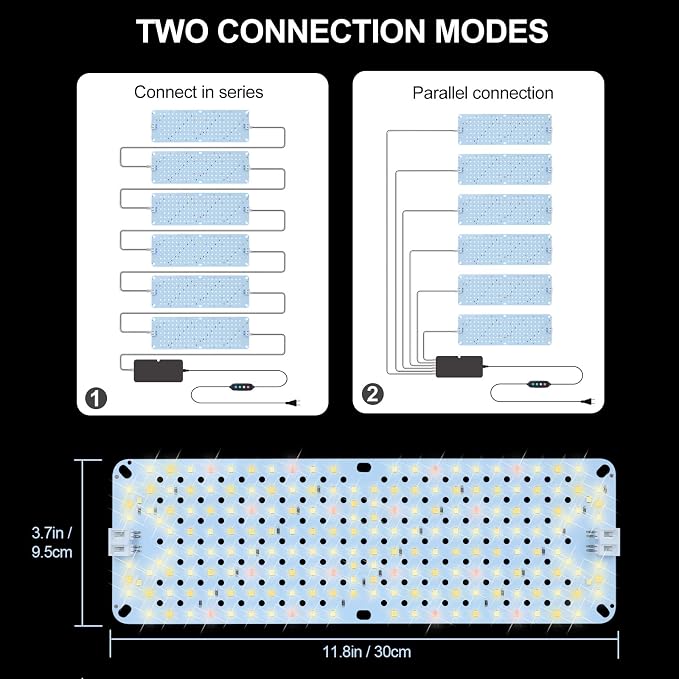 6Pack 2026 Ultra-Thin Panel Grow Lights for Seed Starting, Vegetables, Greenhouse & Under Cabinet & Shelf Plants with Timer 4/8/12/16/20H, Free Connect Full Spectrum Indoor LED Plant Growing Lamps