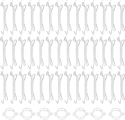 260 PCS Tomato Hooks with String, Tomato Support Hook & Plant Support Clips and 32.8 Ft Twine, Climbing Plants Hooks for Vegetable Plant Fruit Flower, White
