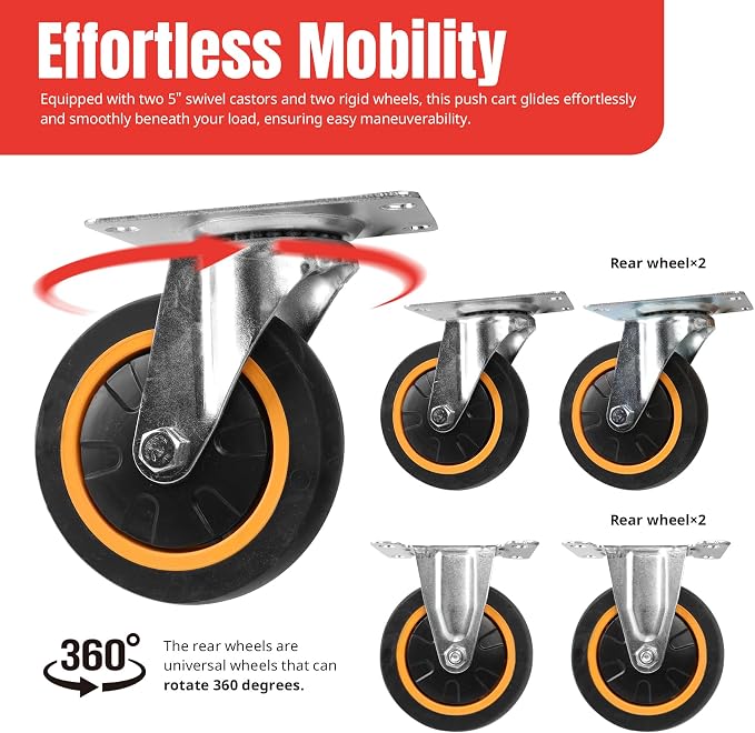 MaxWorks 80877- Foldable Platform Truck Push Dolly 660 lb. Weight Capacity
